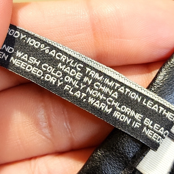 Ann Taylor Black Fringe Faux Leather Trim Open Poncho One Size - Picture 10 of 13